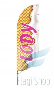 Winder Husar LODY wafelek - ICE CREAM 350 cm flaga 80x250 cm #9