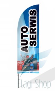 Winder Husar AUTO SERWIS 350 cm flaga 80x250 cm #3