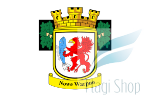 Flaga miasta Nowe Warpno - na zamówienie 110x70 Nowego Warpna   