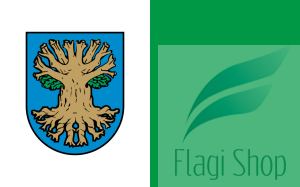 Flaga gminy Suchy Dąb - na zamówienie 110x70 Suchego Dębu