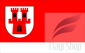 Flaga miasta GRODKÓW - na zamówienie 110x70 Grodkowa   