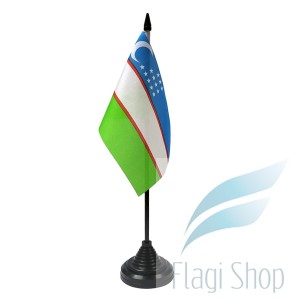 Flaga na biurko Uzbekistan 10x15 Flagi Uzbekistanu