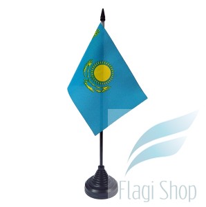 Flaga na biurko Kazachstan 10x15 cm Flagi  Kazachstanu 
