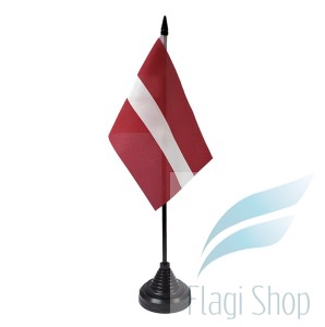 Flaga na biurko Łotwa 10x15 cm Flagi Łotwy