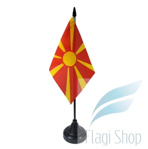 Flaga na biurko Macedonia Północna 10x15 cm Flagi Macedonii Północnej