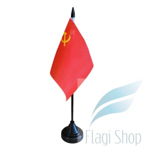 Flaga na biurko ZSRR 10x15 cm Związek Socjalistycznych Republik Radzieckich