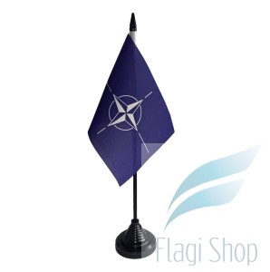 Flaga na biurko NATO 10x15 cm Flagi NATOWSKA