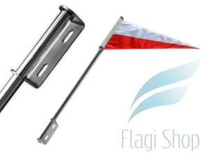Maszt motocyklowy 72 + Flaga Polska WIMPEL Vimpel