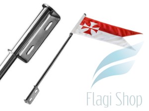 Maszt motocyklowy 72 + Flaga HUSARIA Chorągiew