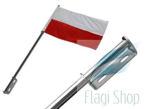 Maszt motocyklowy 72cm + Flaga Polska Flagi Polski