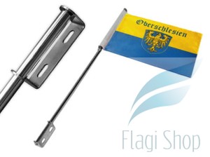 Maszt motocyklowy 72 cm + Flaga Oberschlesien Górny Śląsk