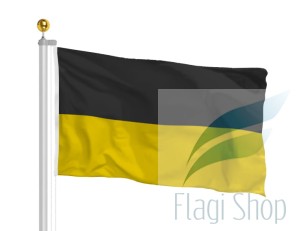 MOCNA Flaga KASZUBSKA 150x90 cm Flagi CZARNO ŻÓŁTA Kaszub