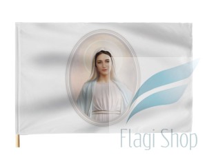 Flaga Maryja z Medjugorje 110x70 Matka Boska (na zamówienie)