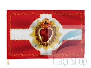 Flaga Najświętszego Serca Pana Jezusa  110x70 .jpg