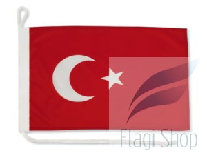 Flaga Turcja na jacht 40x30 Bandera Jachtowa Turcji