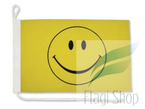 Flaga Uśmiech Smile na jacht 40x30 Bandera Jachtowa Joy Happy Żółta