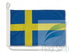 Flaga Szwecja na jacht 40x30 Bandera Jachtowa Szwecji
