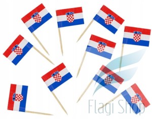 Flaga CHORWACJA Pikery 20 szt Wykałaczki Chorwacji