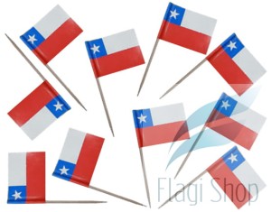 Flaga CHILE Pikery 20 szt Wykałaczki CHILE