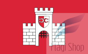 Flaga miasta BIAŁA - na zamówienie 110x70 Białej    