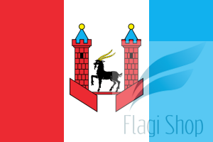 Flaga miasta PRASZKA - na zamówienie 110x70 Praszki   