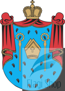 Flaga miasta UJAZD - na zamówienie 110x70 Ujazdu   