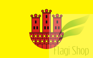 Flaga miasta DZIAŁOSZYN - na zamówienie 110x70 DZIAŁOSZYN 