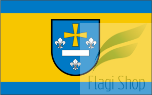 Flaga miasta SIERAKOWICE - na zamówienie 110x70 
