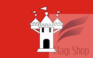 Flaga miasta WOLBÓRZ - na zamówienie 150x90