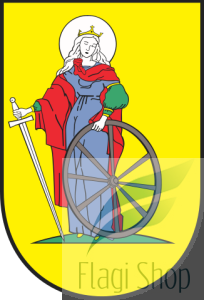 Flaga miasta DZIERZGOŃ - na zamówienie 150x90 Dzierzgonia   