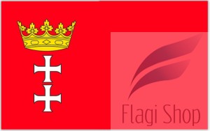 Flaga miasta GDAŃSK - na zamówienie 150x90 Gdańska