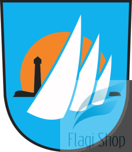 Flaga miasta KRYNICA MORSKA - na zamówienie 150x90 Krynicy Morskiej