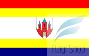 Flaga miasta MALBORK - na zamówienie 110x70 Malborka   
