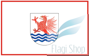 Flaga miasta SŁUPSK - na zamówienie 110x70 Słupska   