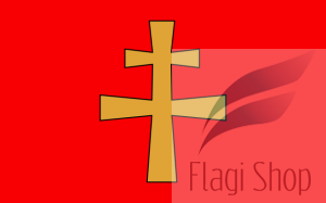 Flaga miasta Małogoszcz - na zamówienie 150x90 Małogoszcza   