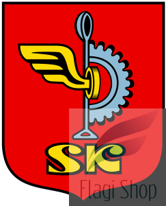 Flaga miasta Skarżysko-Kamienna - na zamówienie 150x90 Skarżyska-Kamiennej   	