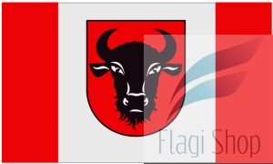 Flaga miasta ZAMBRÓW - na zamówienie 150x90 