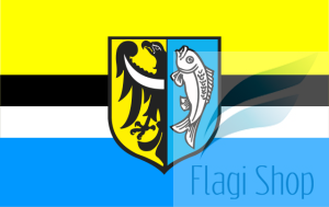 Flaga miasta Bytom Odrzański - na zamówienie 110x70 Bytomia Odrzańskiego