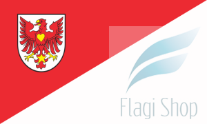 Flaga miasta Drezdenko - na zamówienie 110x70 Drezdenka