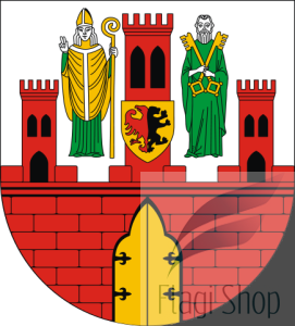 Flaga miasta Brześć Kujawski - na zamówienie 110x70 miasta Brześcia Kujawskiego