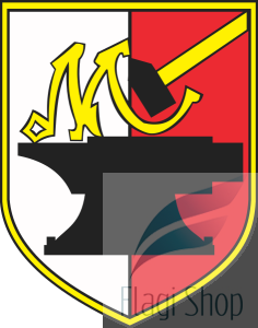 Flaga miasta Małomice - na zamówienie 110x70 Małomic  