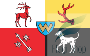 Flaga miasta Żary - na zamówienie 110x70 Żar