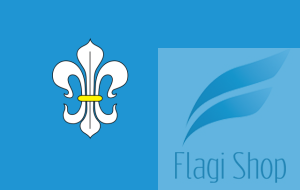 Flaga miasta Kamień Krajeński - na zamówienie 150x90 miasta Kamienia Krajeńskiego