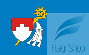 Flaga miasta Bisztynek - na zamówienie 150x90 Bisztynka   