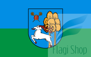 Flaga miasta Ełk - na zamówienie 110x70 Ełku   