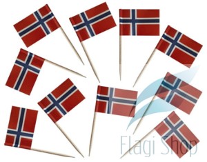 Flaga NORWEGIA Pikery 20 szt Wykałaczki NORWEGII