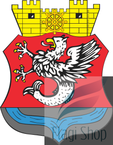 Flaga miasta Darłowo - na zamówienie 110x70 Darłowa   