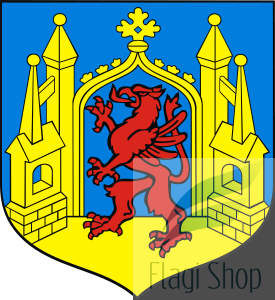 Flaga miasta Dobra - na zamówienie 150x90 Dobrej   