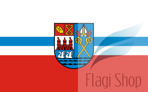 Flaga miasta Kołobrzeg - na zamówienie 150x90 Kołobrzegu   