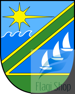 Flaga miasta Mielno - na zamówienie 150x90 Mielna